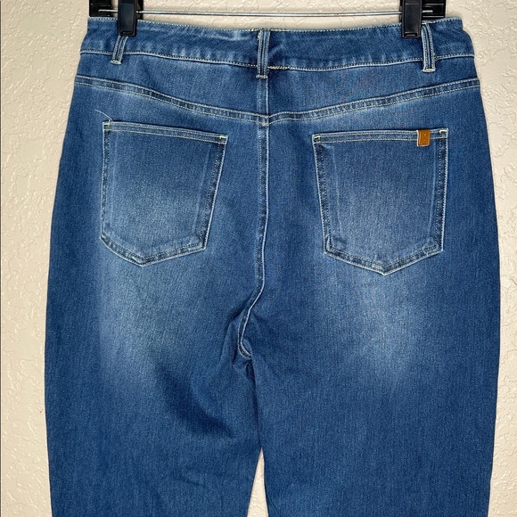Halara Flex™ High Waisted Pockets Straight Leg Washed Casual Jeans Blue Spruce - Picture 10 of 12